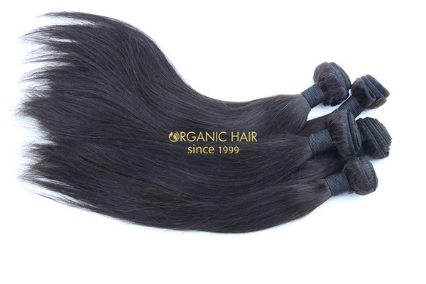 Virgin remy brazilian straight human hair extensions